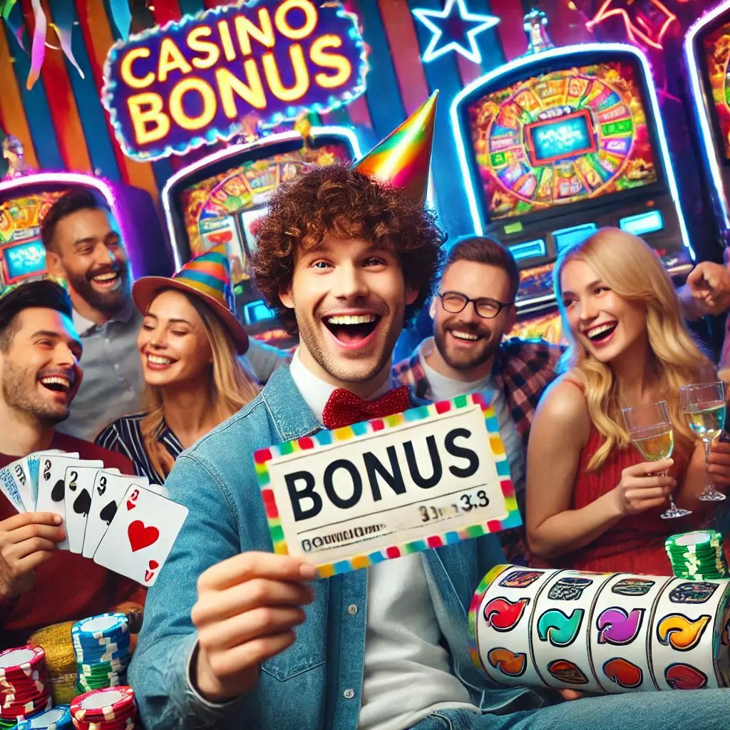l'homme avec un bonus au WIN UNIQUE CASINO